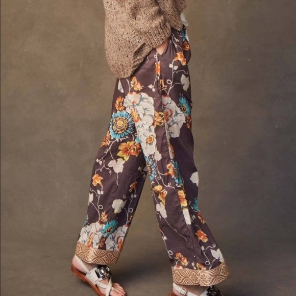 Punjammies Other - Sudra Punjammies gray floral pajama pants